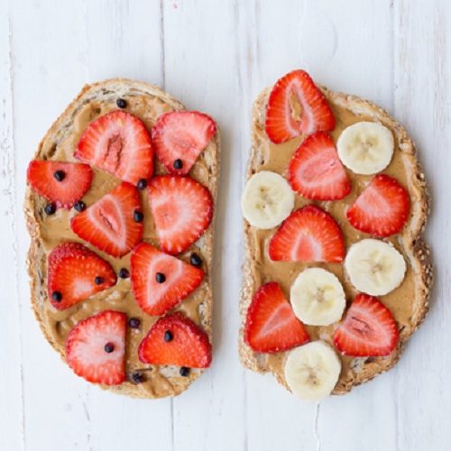 PB Toast with fruits - Your Kids Cooking
