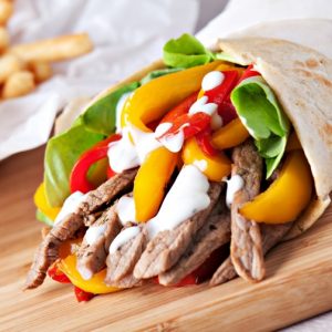 Quick home-made fajita rolls