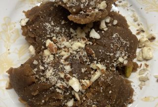 Walnut flour halva